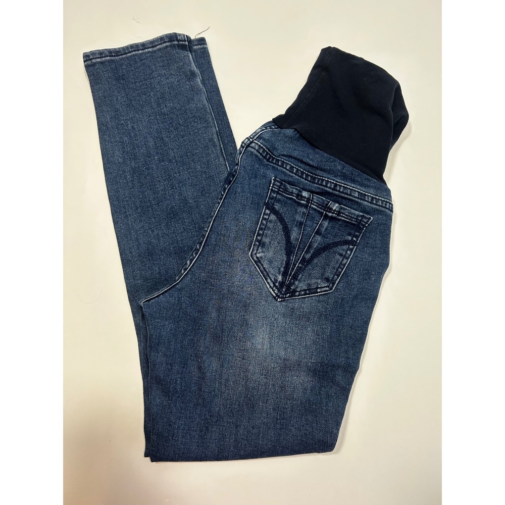 Mama Prima by Motherhood Maternity Jeans Womens Large Wash Denim